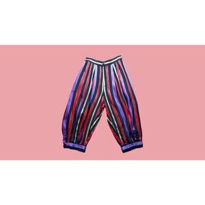 1970s-1980s EAST SIDE CLOTHING Co. Cropped Striped Cropped Trousers. XS. AS IS